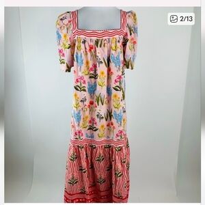 Printfresh x The House That Lars Built Gracious Gardner Floral Midi Dress MED